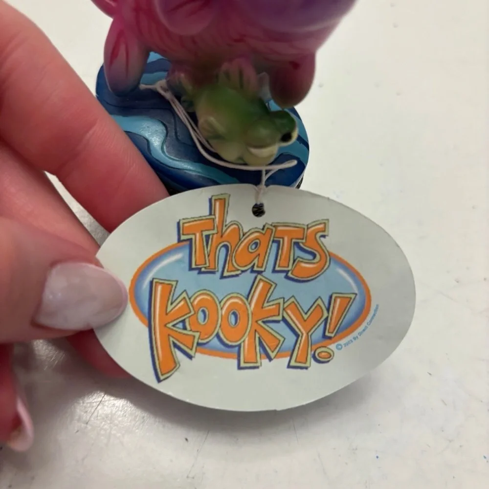 NWT That's Kooky FISH Trinket Box Big Lips and Eyes Purple and Green Fish Blue